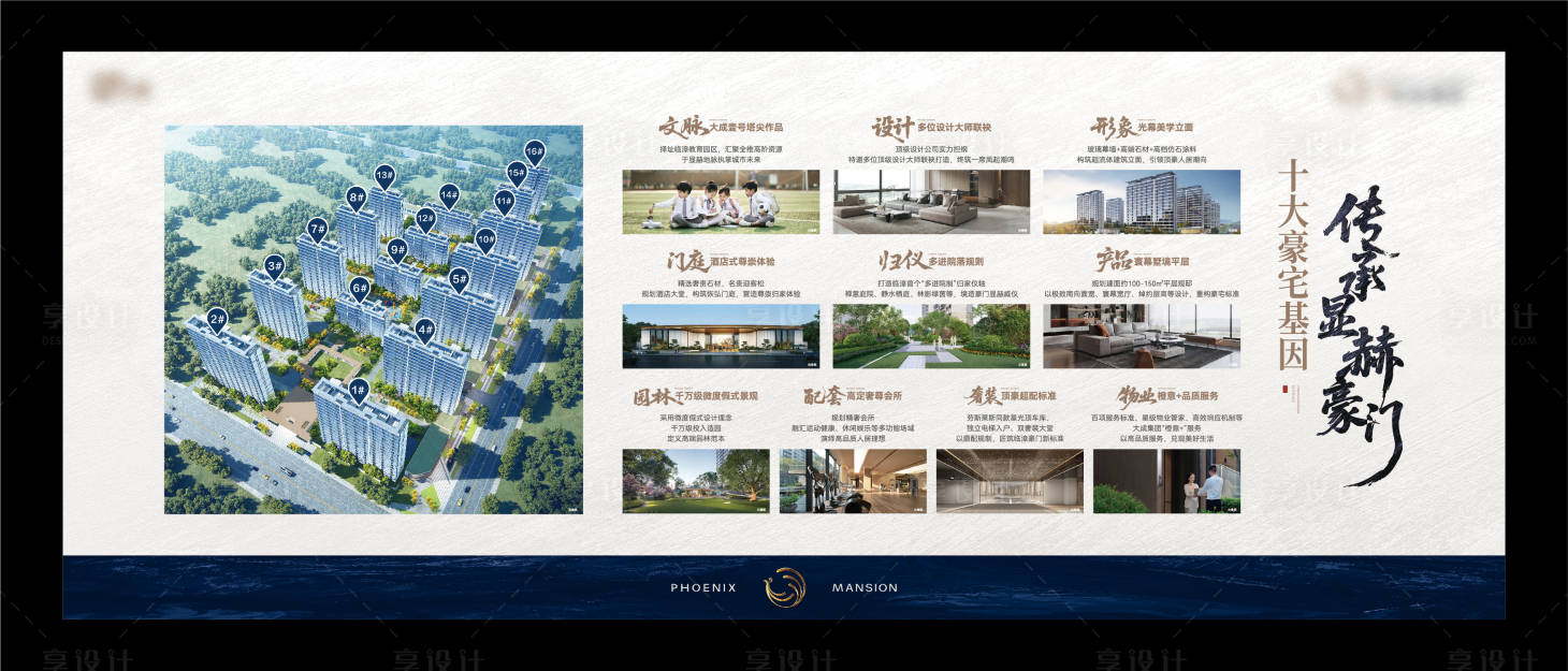 源文件下载【享设计】搜索编号：30600035161455040【地产十大理由价值点展板】