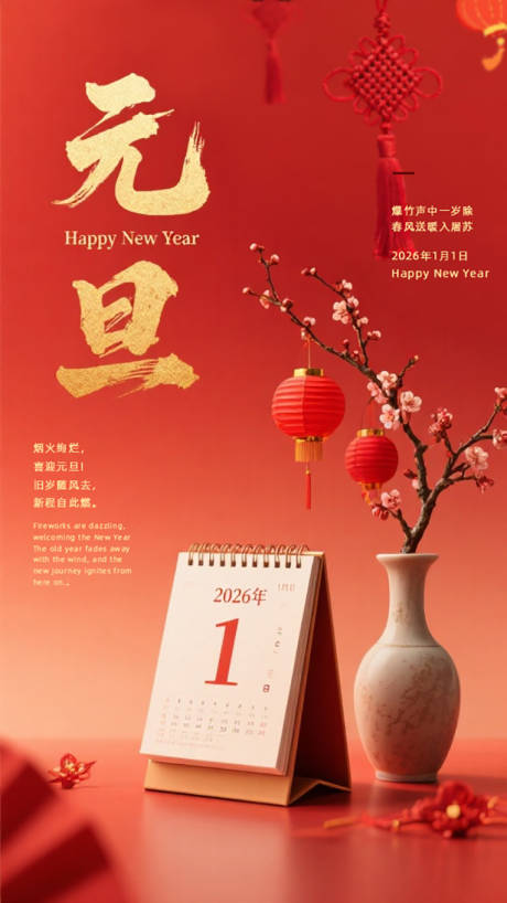 源文件下载【享设计】搜索编号：45180034858748318【元旦微信稿底层一体】