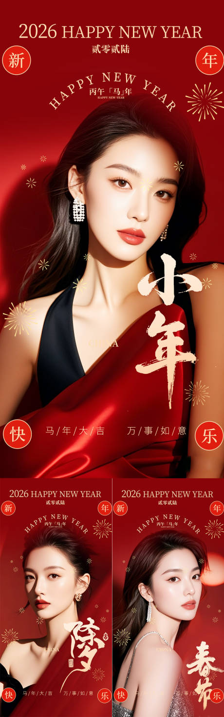 源文件下载【享设计】搜索编号：11050035144377073【医美新年系列海报】