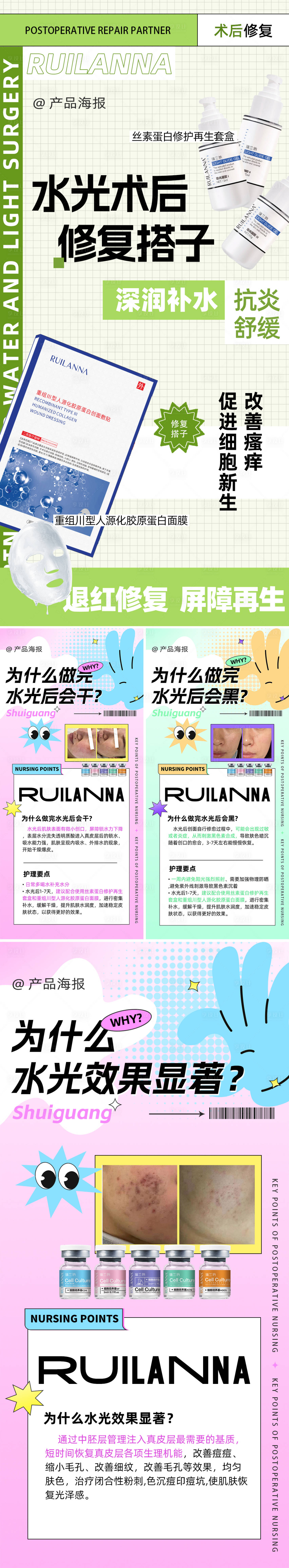源文件下载【享设计】搜索编号：67280035196286903【医美水光小知识科普海报】