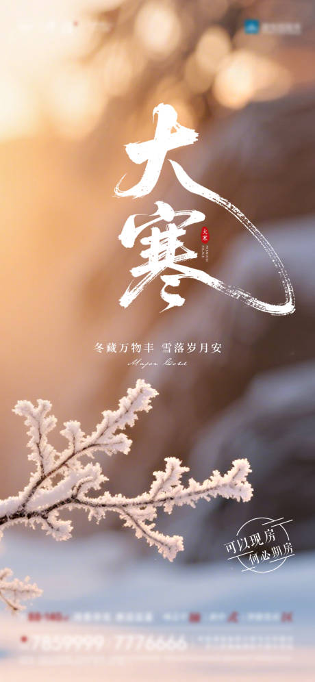 源文件下载【享设计】搜索编号：29040034836892800【大寒节气海报】