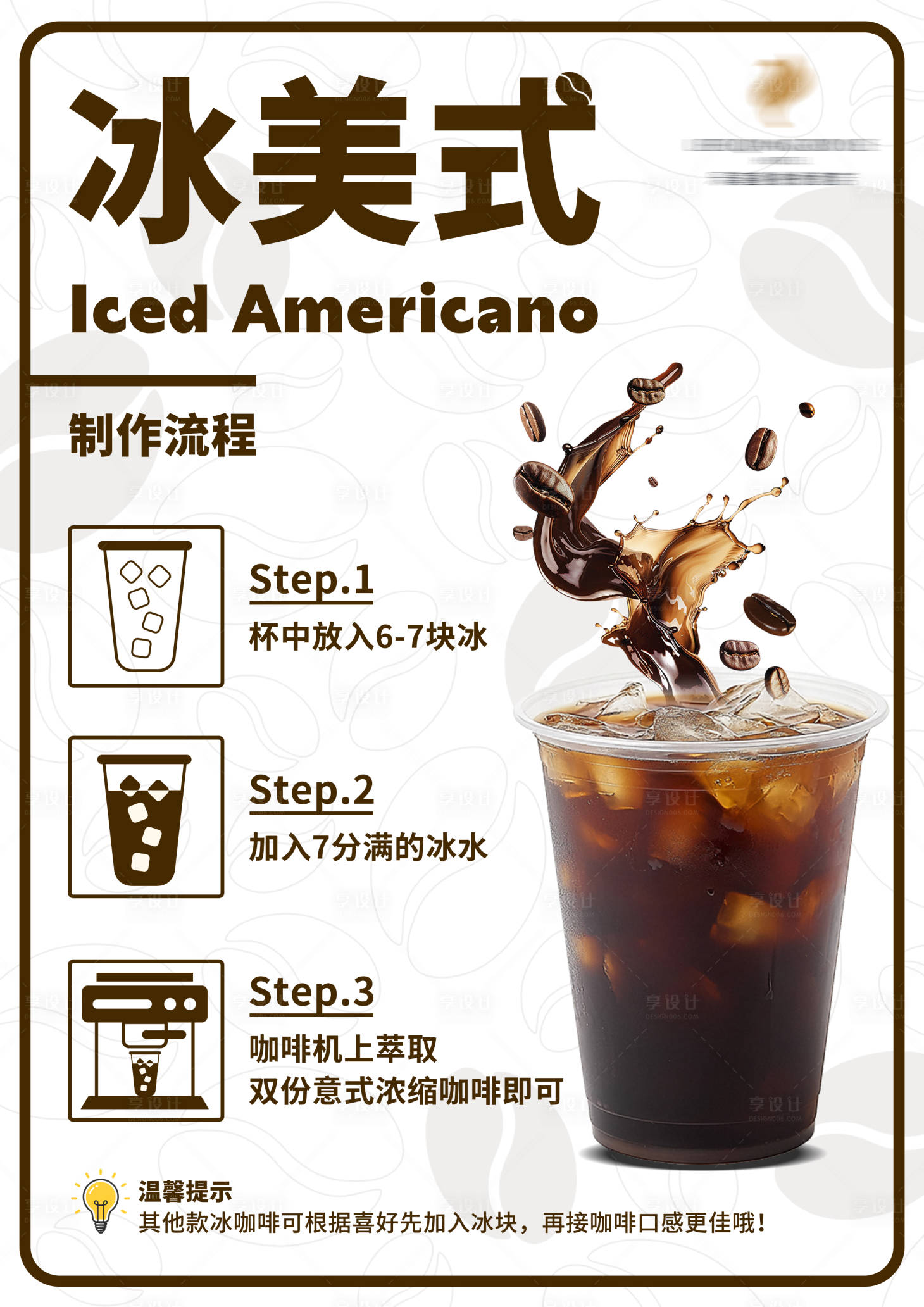 源文件下载【享设计】搜索编号：73970035114523989【酒店西餐厅咖啡机使用台卡】