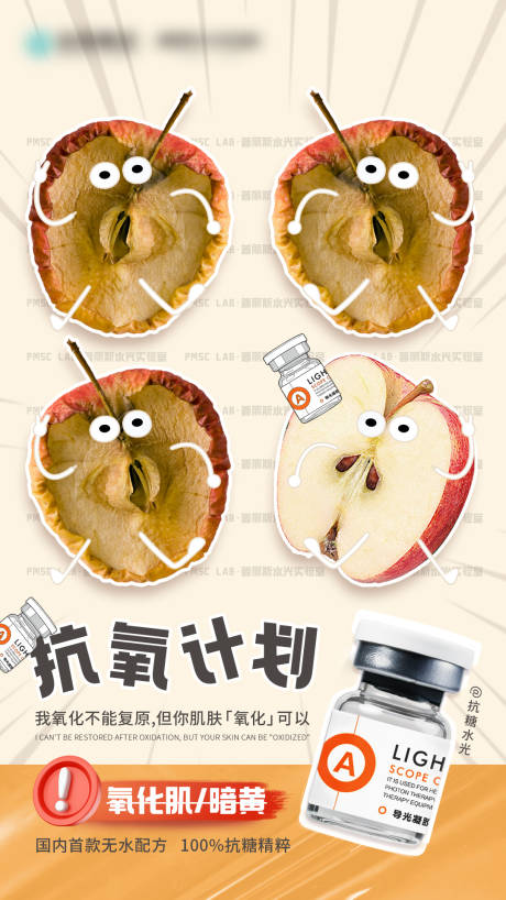 源文件下载【享设计】搜索编号：53100035216879544【抗氧计划海报】