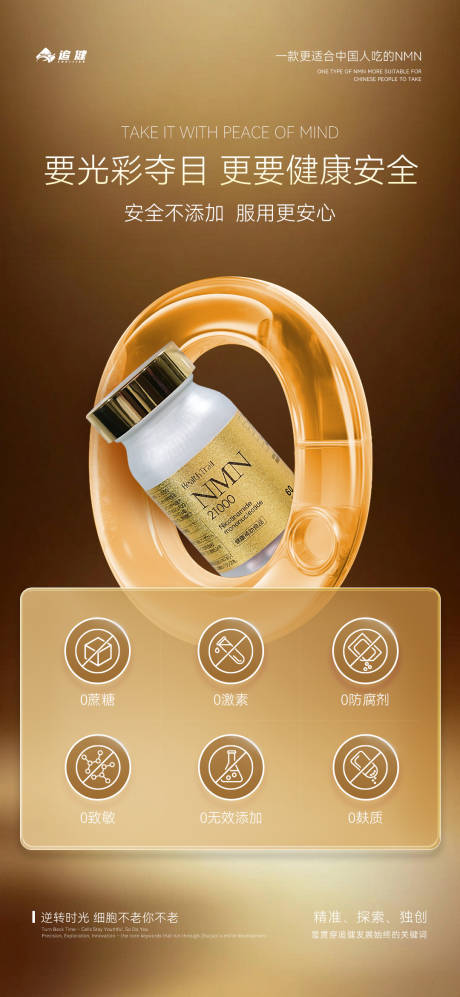 源文件下载【享设计】搜索编号：45310034851339017【麦角硫因NMN产品海报】