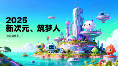 源文件下载【享设计】搜索编号：93970035192689102【新次元筑梦人招募海报】