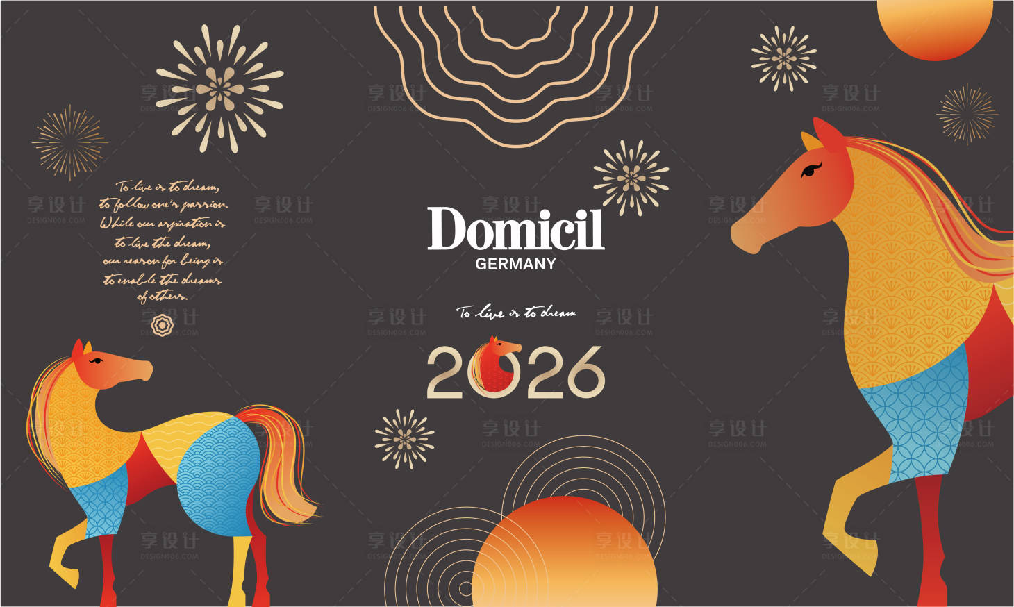 源文件下载【享设计】搜索编号：66540034949284720【马年玻璃贴马年元素春节 】