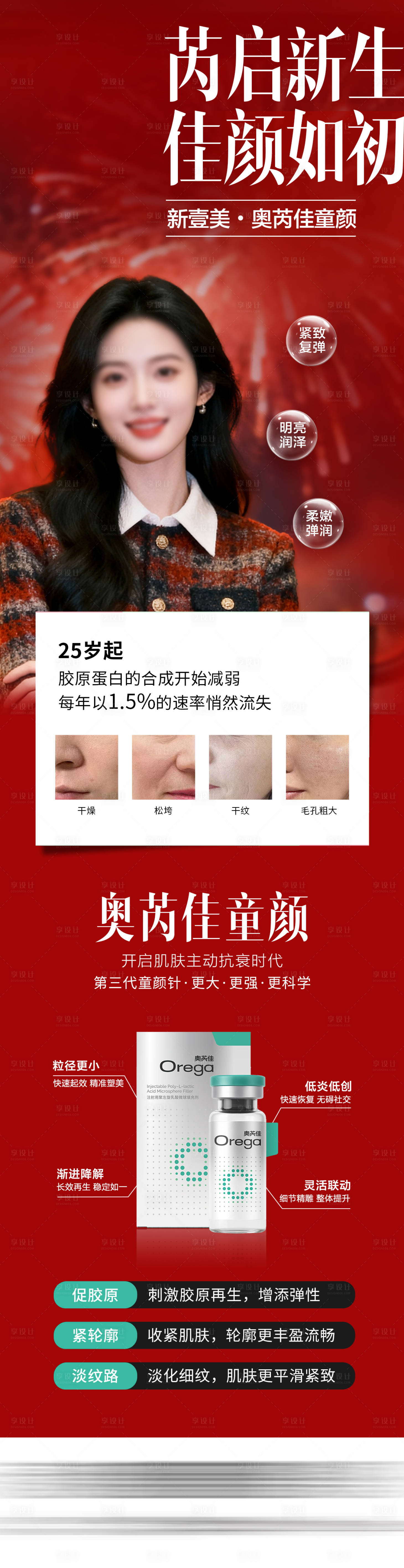 源文件下载【享设计】搜索编号：69240035201081761【医美奥芮佳童颜海报】