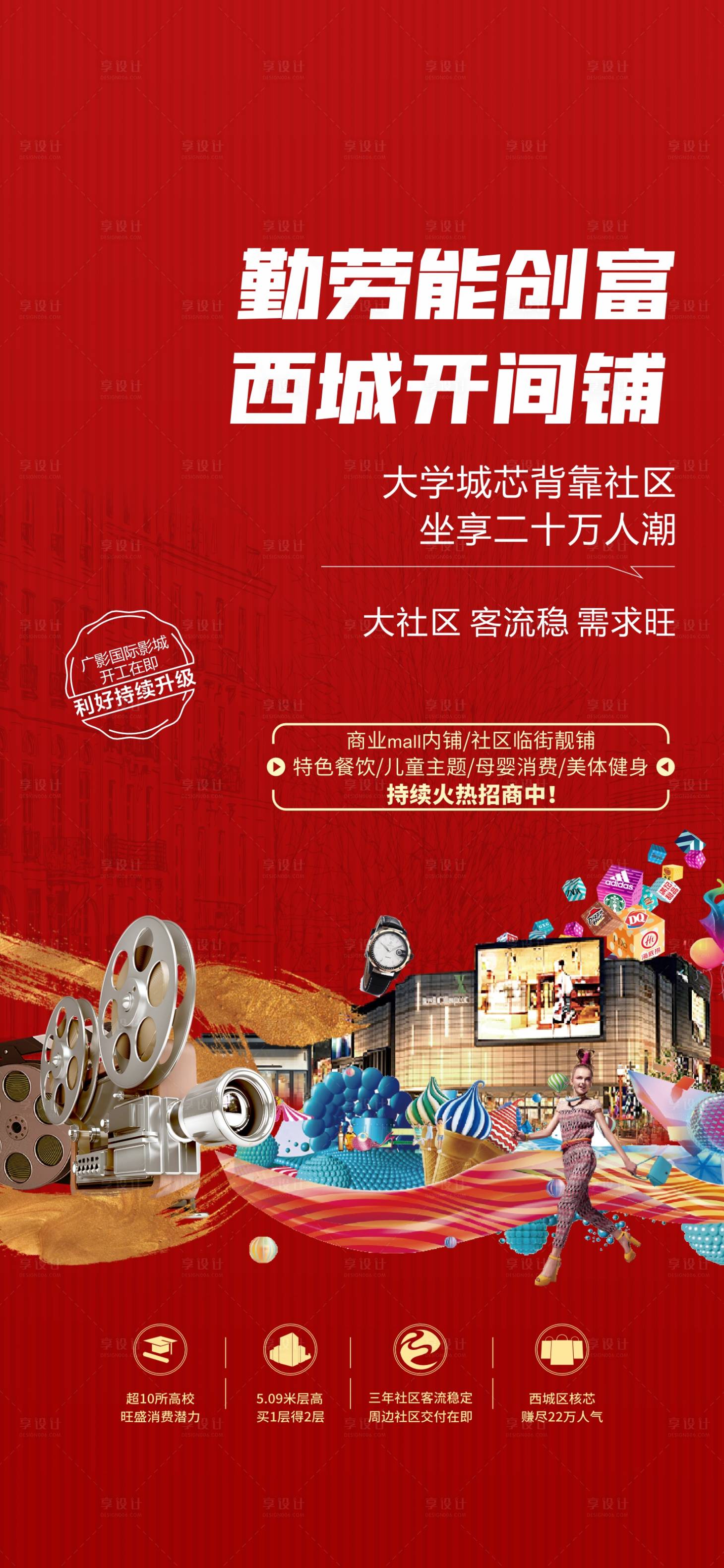 源文件下载【享设计】搜索编号：59170035038422367【商业地产价值海报】