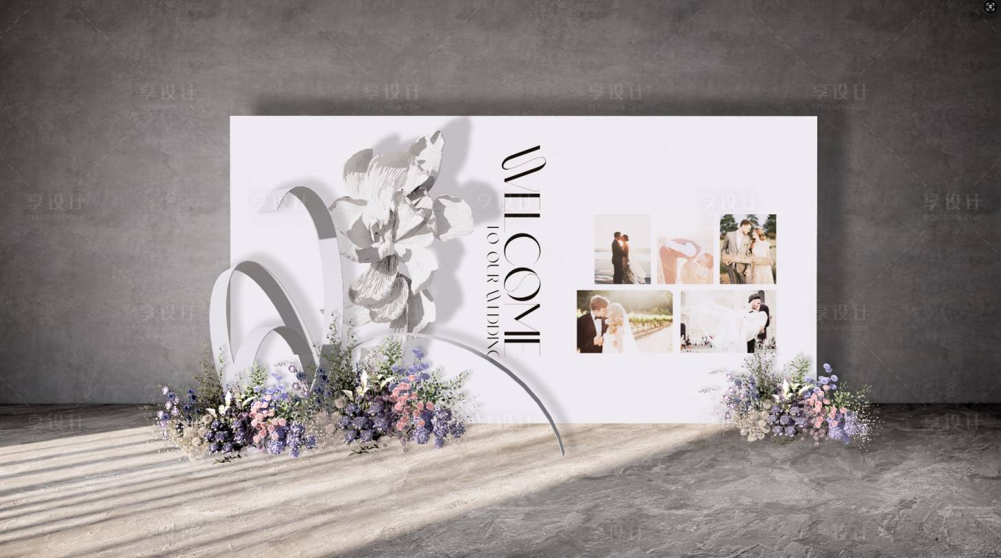 源文件下载【享设计】搜索编号：72760035073949992【韩式婚礼照片墙】