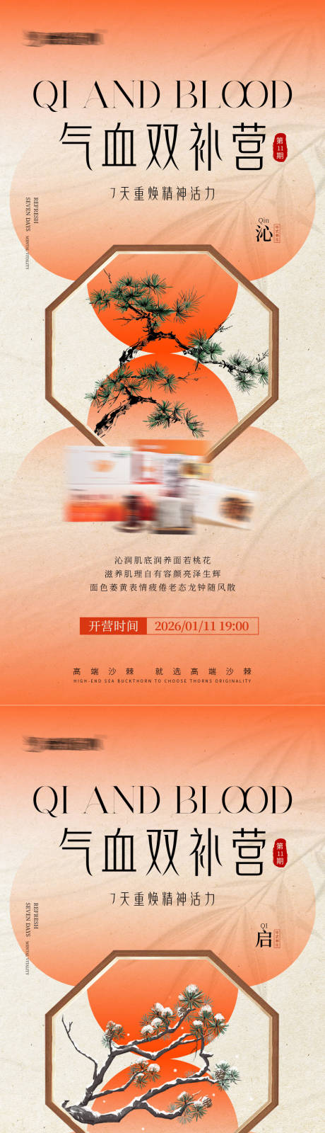 源文件下载【享设计】搜索编号：66210035061027711【气血养生宣传海报】