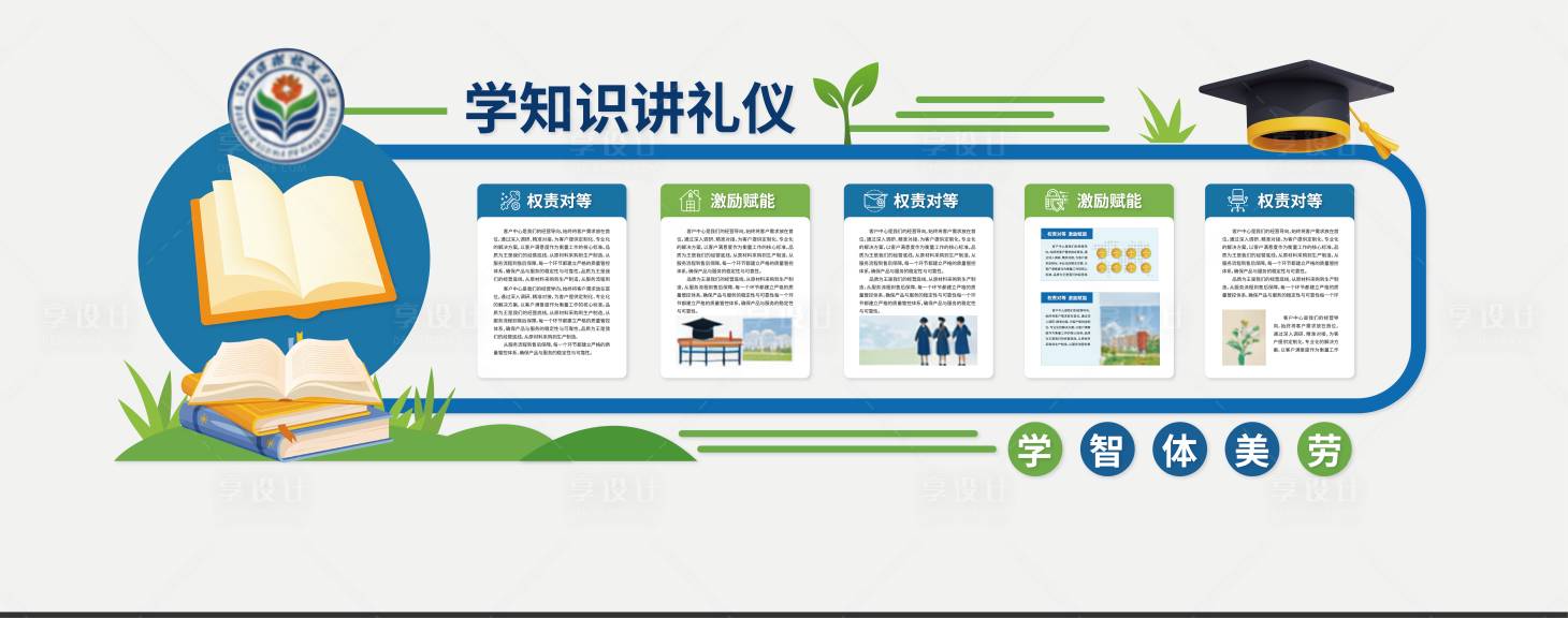 源文件下载【享设计】搜索编号：38670035016117670【学院学校文化墙 】