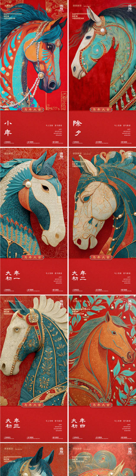 源文件下载【享设计】搜索编号：55080034866277104【马年元旦小年除夕海报设计】