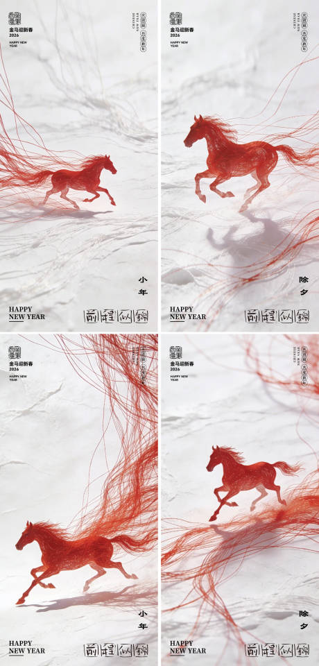 源文件下载【享设计】搜索编号：69940035128287701【马年小年除夕海报设计】
