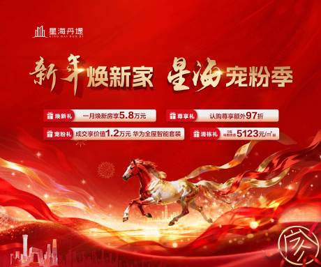 源文件下载【享设计】搜索编号：92380034894363776【马年新年四重礼展架】