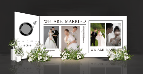 源文件下载【享设计】搜索编号：62830035112094933【韩式婚礼迎宾区唱片照片墙】