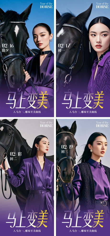 源文件下载【享设计】搜索编号：37870035232985980【医美马年系列海报】