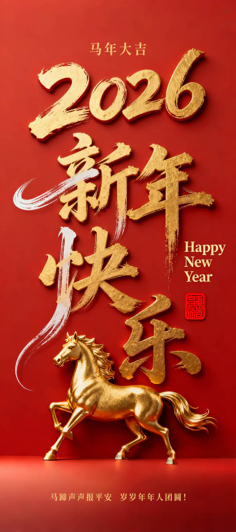 源文件下载【享设计】搜索编号：36210034867108732【2026新年海报 】
