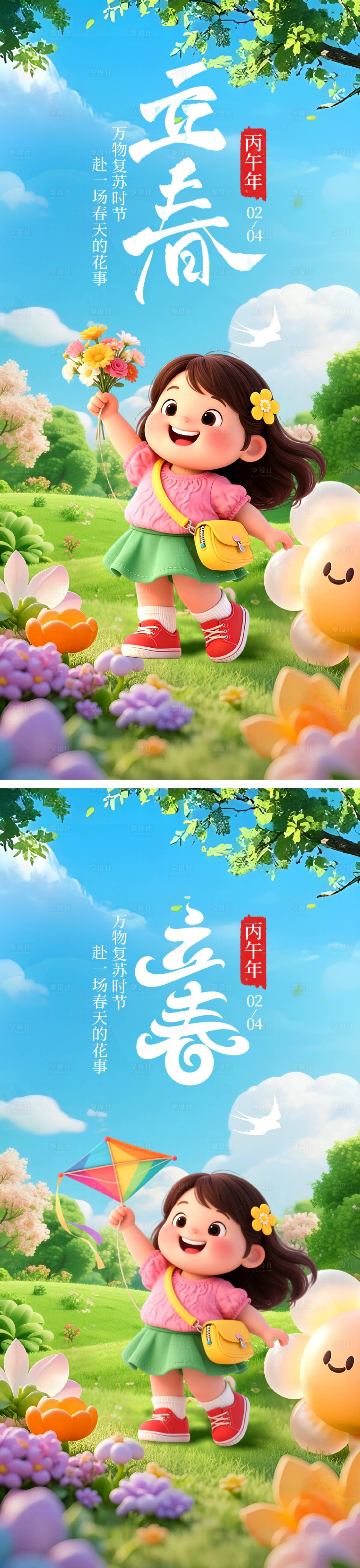 源文件下载【享设计】搜索编号：41460034911415306【立春二十四节气海报】