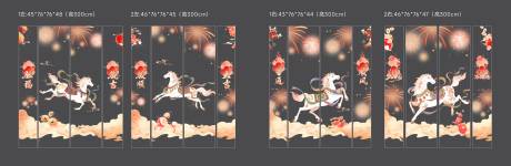 源文件下载【享设计】搜索编号：59340035289933118【马年新春玻璃贴氛围包装】