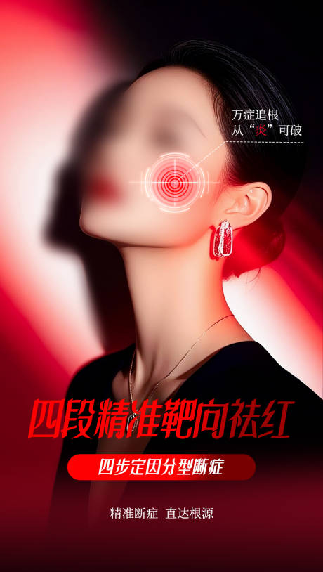 源文件下载【享设计】搜索编号：41940035082468857【红色祛红产品人物海报】