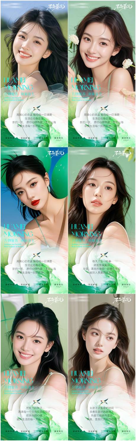 源文件下载【享设计】搜索编号：71670035291538555【医美春季早安海报日签系列】