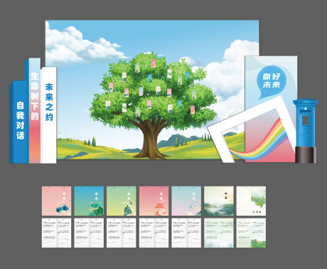 源文件下载【享设计】搜索编号：81450035027768874【签到树美陈心愿卡打卡点】