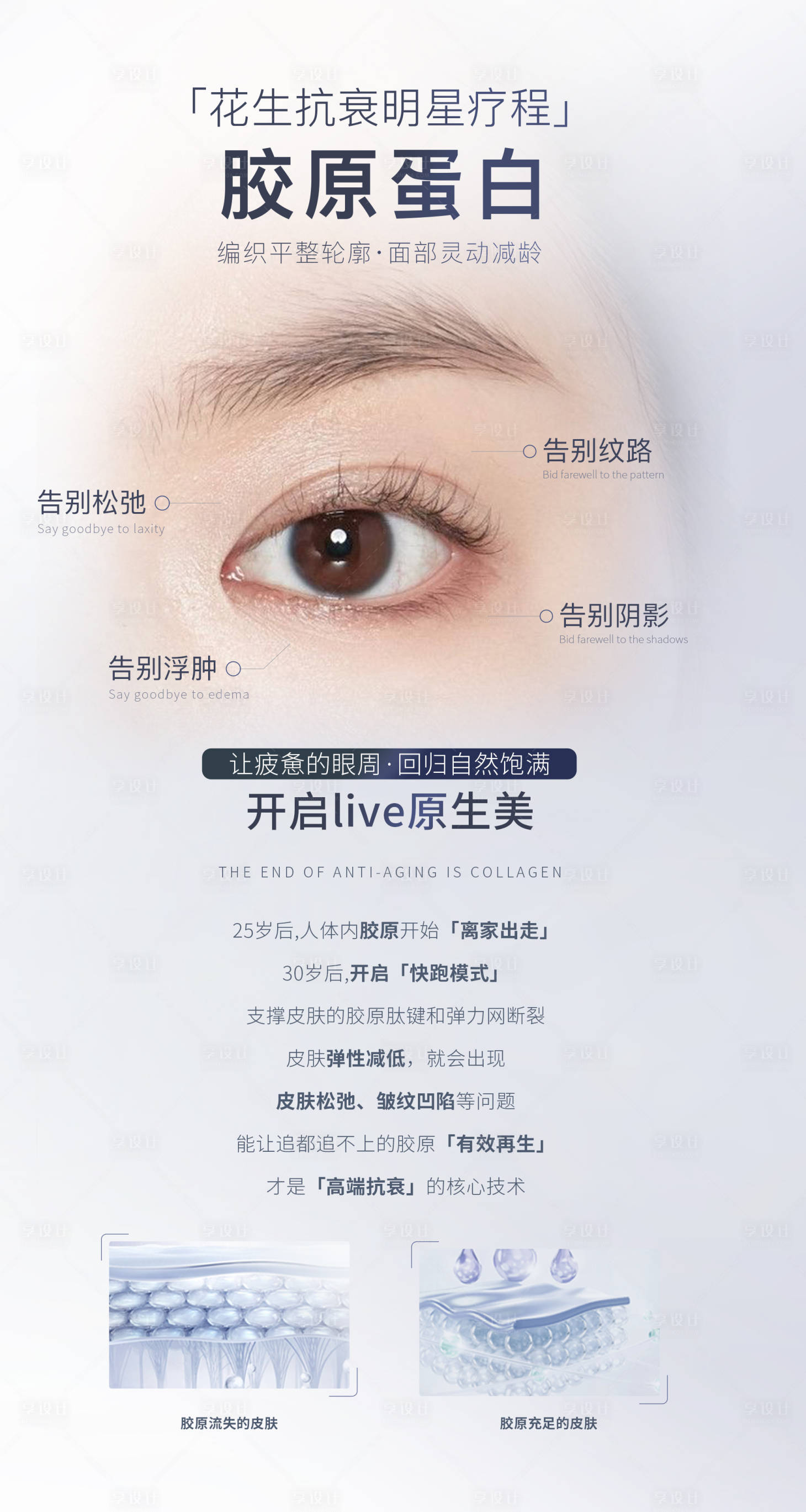 源文件下载【享设计】搜索编号：94980035160801733【医美眼部胶原蛋白展板】