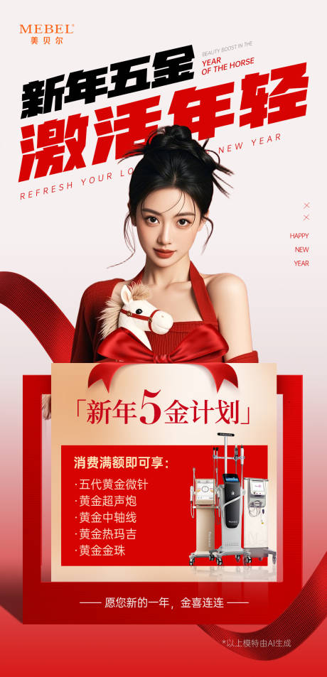 源文件下载【享设计】搜索编号：51150034812065855【医美新年激活年轻海报】