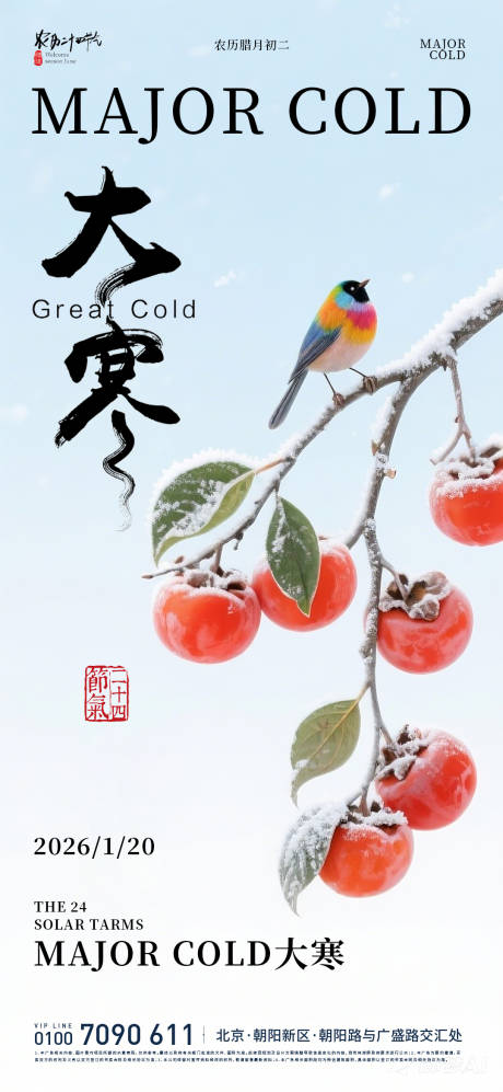 源文件下载【享设计】搜索编号：68640035045987239【大寒冬天节气海报】