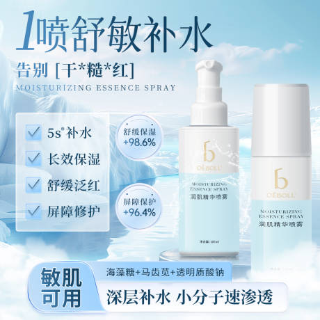 源文件下载【享设计】搜索编号：18970035000815004【润肌喷雾主图详情】