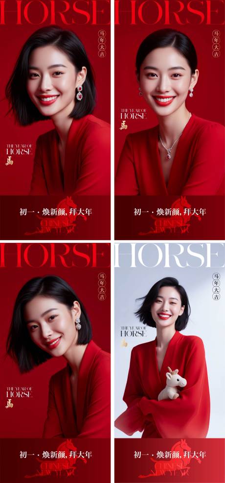 源文件下载【享设计】搜索编号：83710034842071130【医美马年海报】