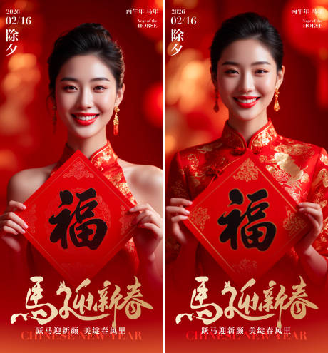 源文件下载【享设计】搜索编号：98980034824332888【医美马年春节海报】