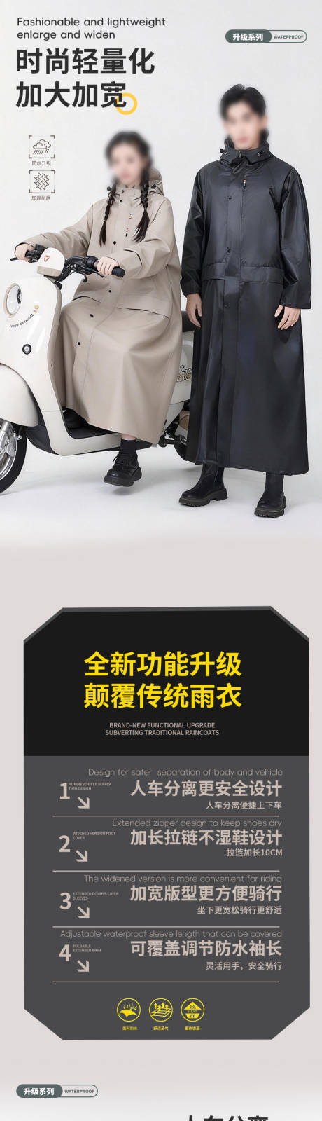 源文件下载【享设计】搜索编号：52120035134663717【人车分离简约户外雨衣】