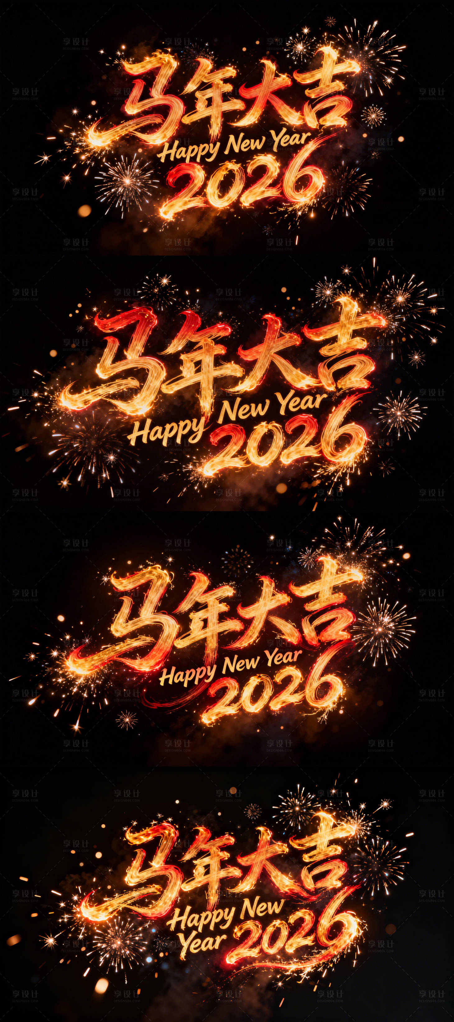 源文件下载【享设计】搜索编号：52870035266143410【马年大吉艺术字火焰字】