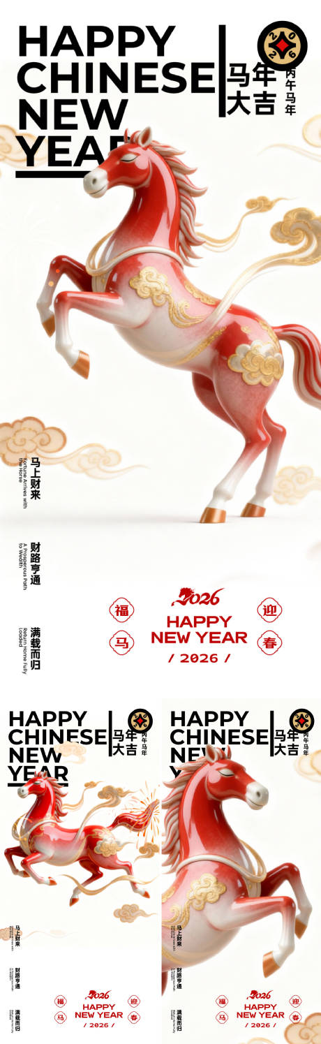 源文件下载【享设计】搜索编号：85650035082706359【马年大吉海报】