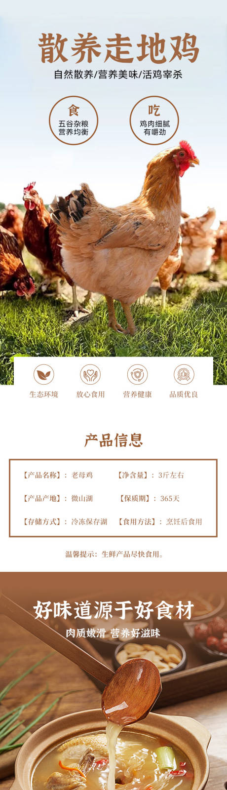 源文件下载【享设计】搜索编号：28410034855176630【走地鸡电商详情页】