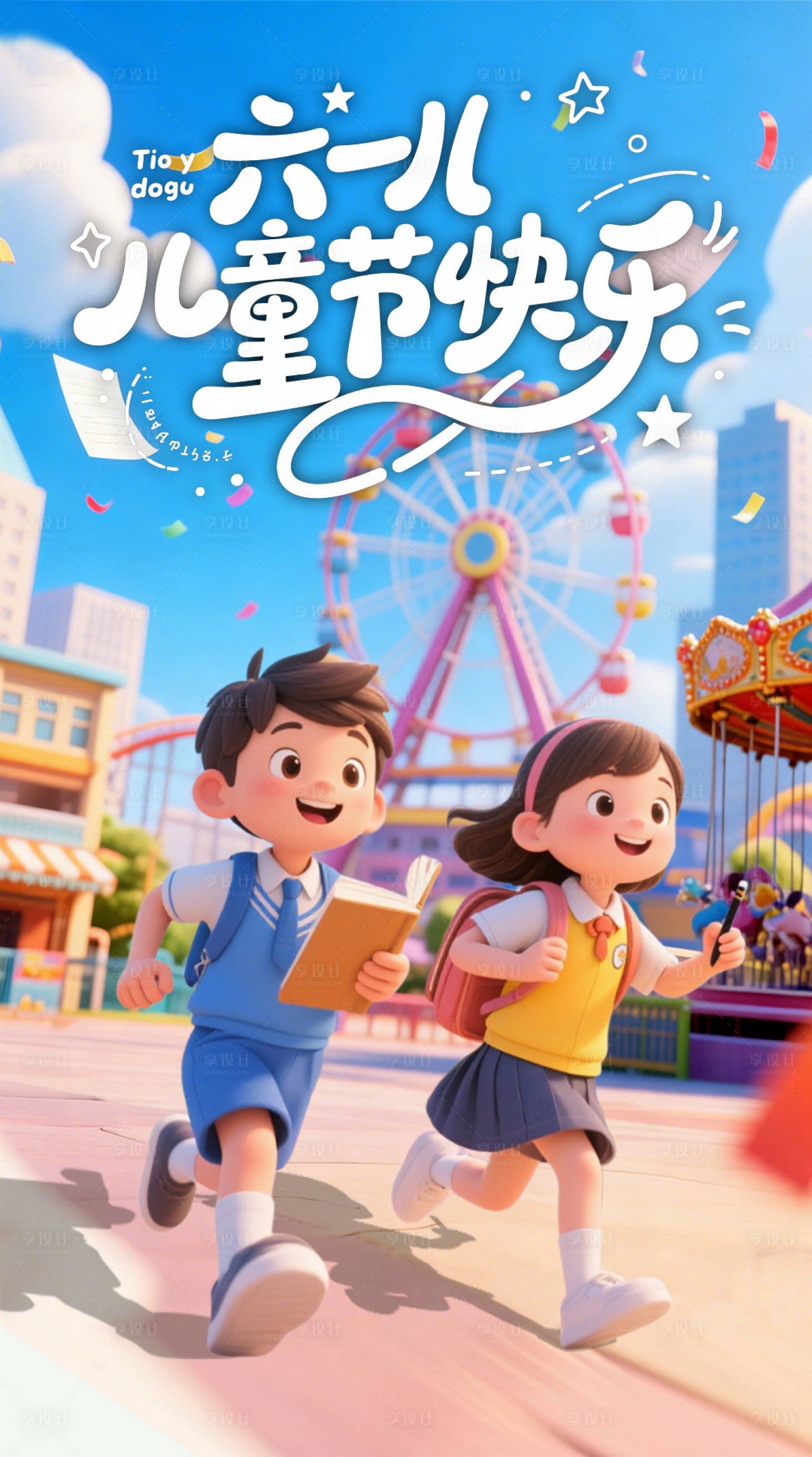 源文件下载【享设计】搜索编号：83410035282717569【六一儿童节海报】