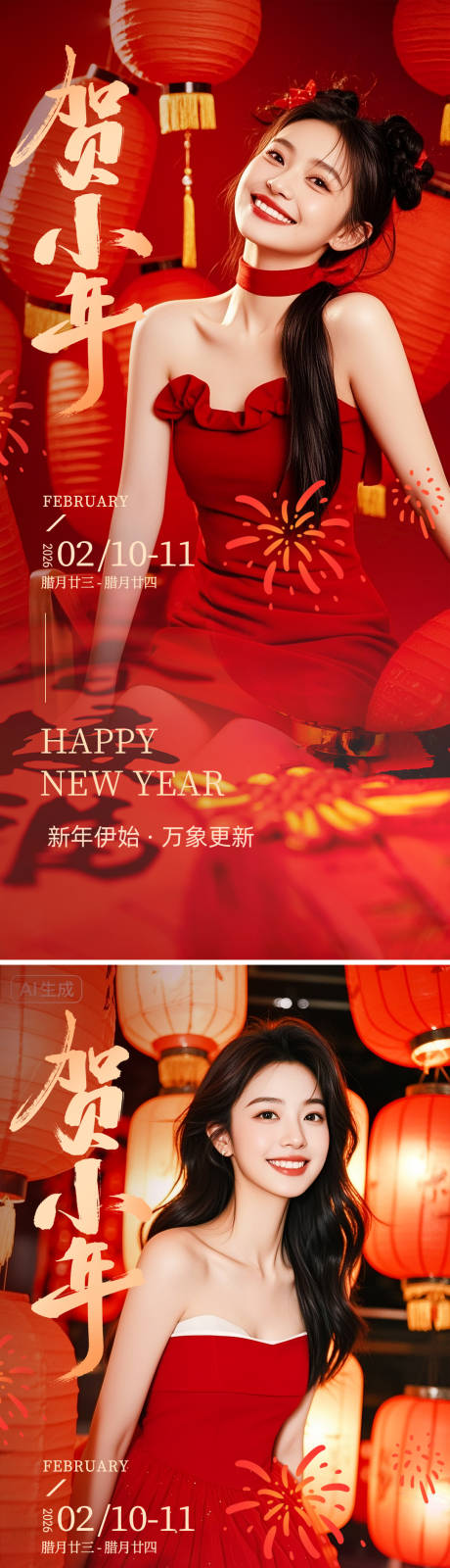 源文件下载【享设计】搜索编号：13050035183277941【小年海报】