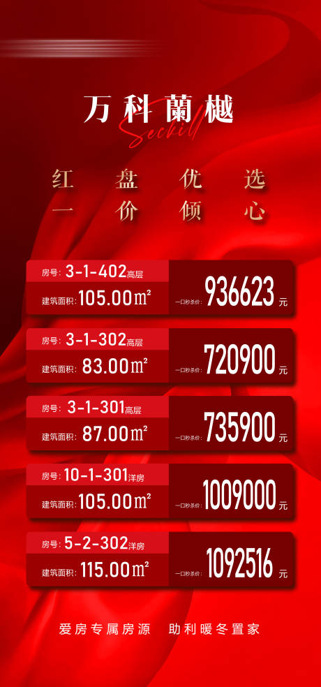 源文件下载【享设计】搜索编号：30300035040224081【新年专属房源海报】