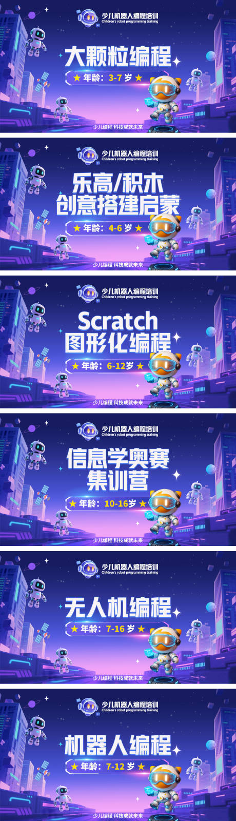 源文件下载【享设计】搜索编号：80200035215246924【少儿编程机器人科技蓝色轮播团单产品图】