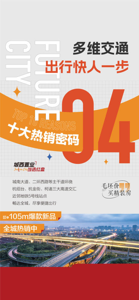 源文件下载【享设计】搜索编号：99180034962495019【地产多维交通价值点海报】