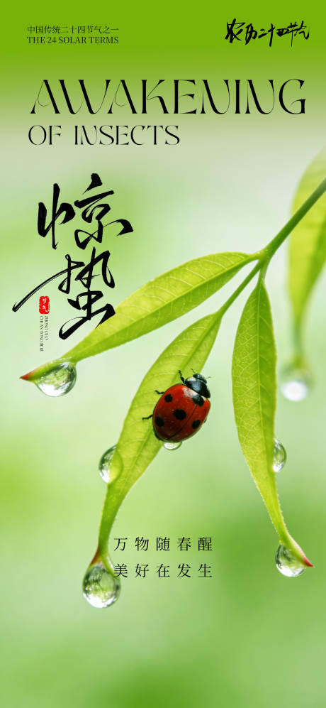源文件下载【享设计】搜索编号：92430035275268777【24节气创意海报惊蛰海报】