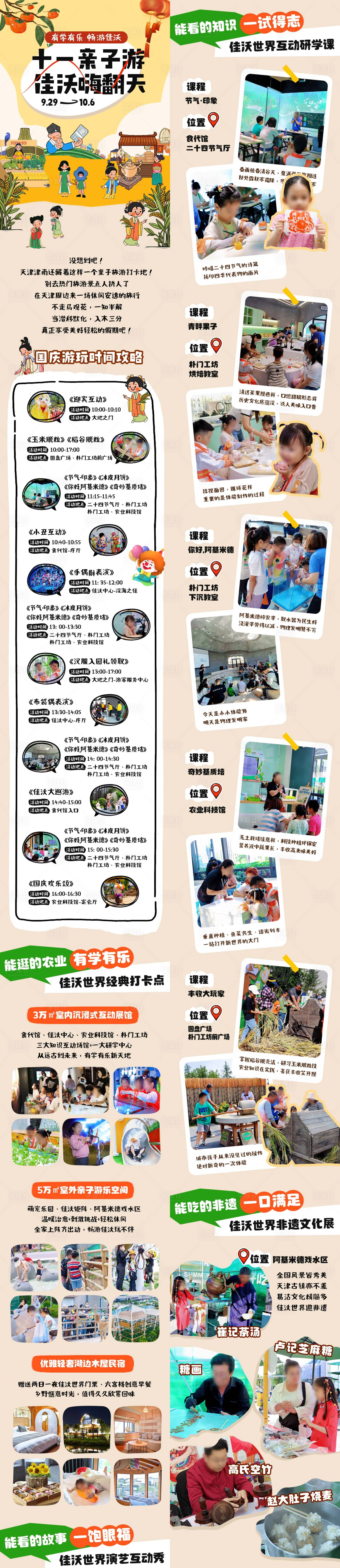 源文件下载【享设计】搜索编号：94420035106441902【亲子游活动攻略路线长图】