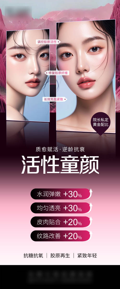 源文件下载【享设计】搜索编号：43290034808161790【医美活性童颜品宣海报】