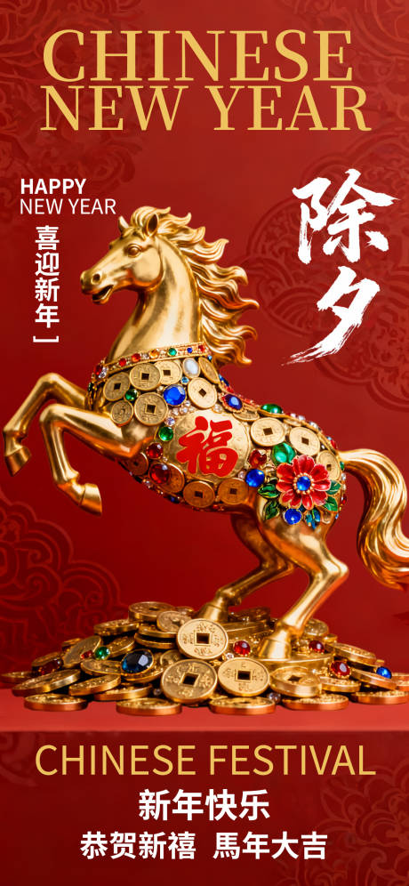源文件下载【享设计】搜索编号：21370034881262613【除夕新春春节喜庆国风海报】
