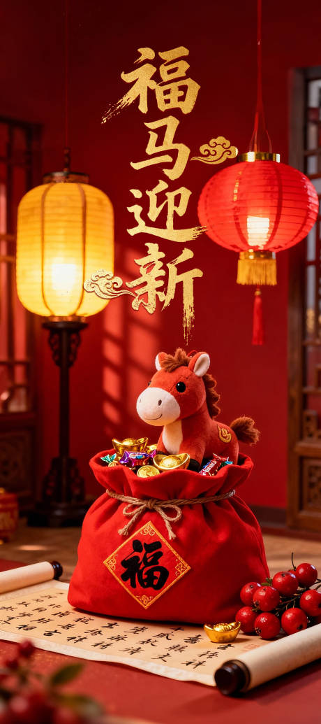 源文件下载【享设计】搜索编号：31230034892159255【福马迎新海报】