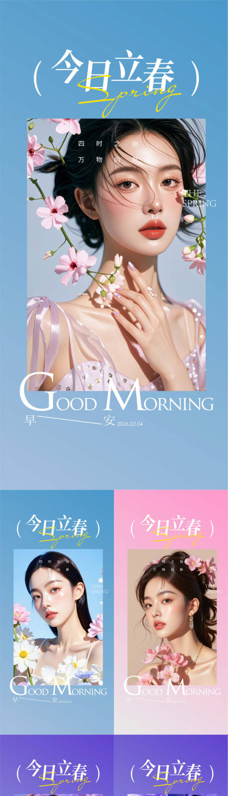 源文件下载【享设计】搜索编号：13670035254211598【早安立春海报】