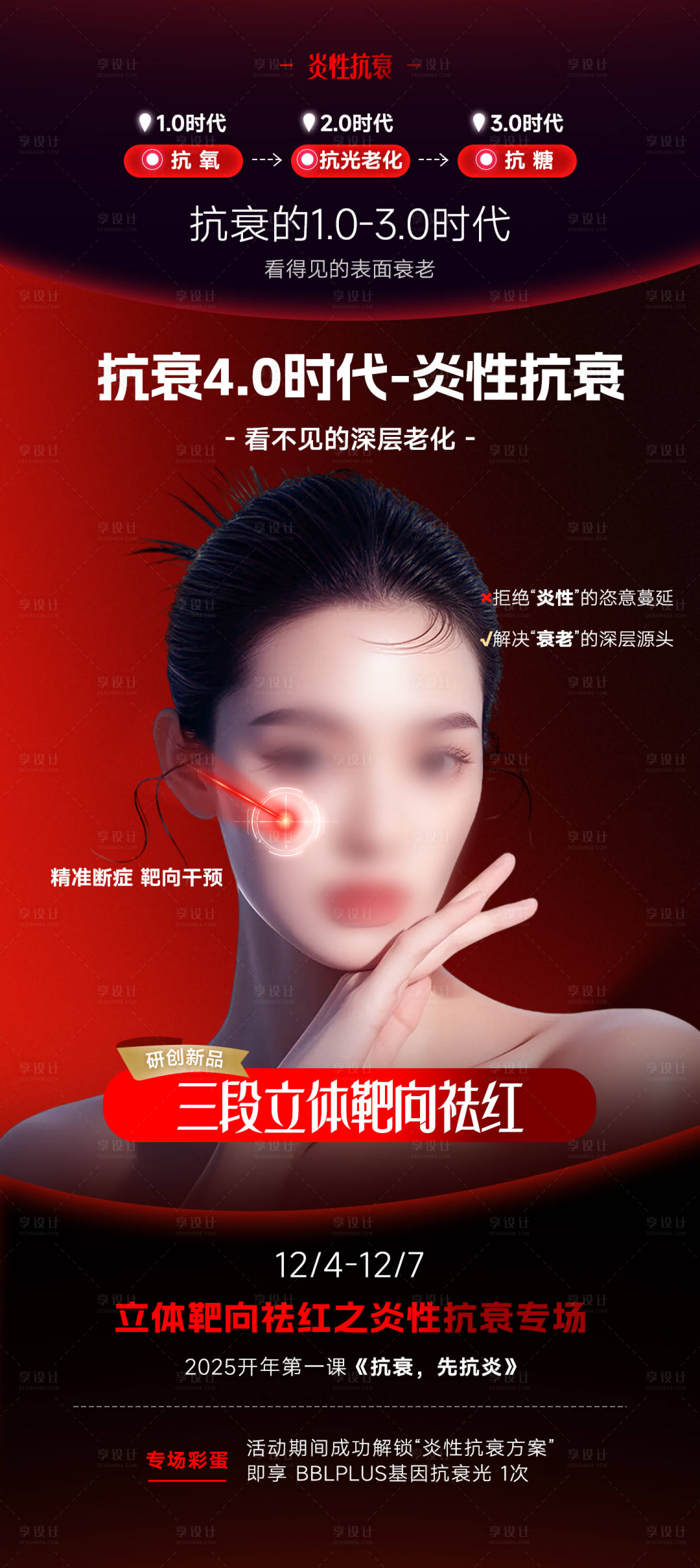 源文件下载【享设计】搜索编号：63260034977035277【医美高级祛红海报】