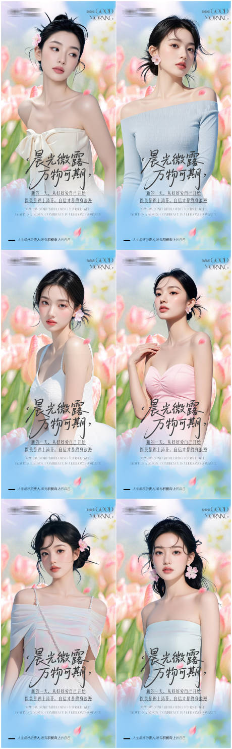 源文件下载【享设计】搜索编号：33840035043597317【医美早安海报日签系列春天早春】