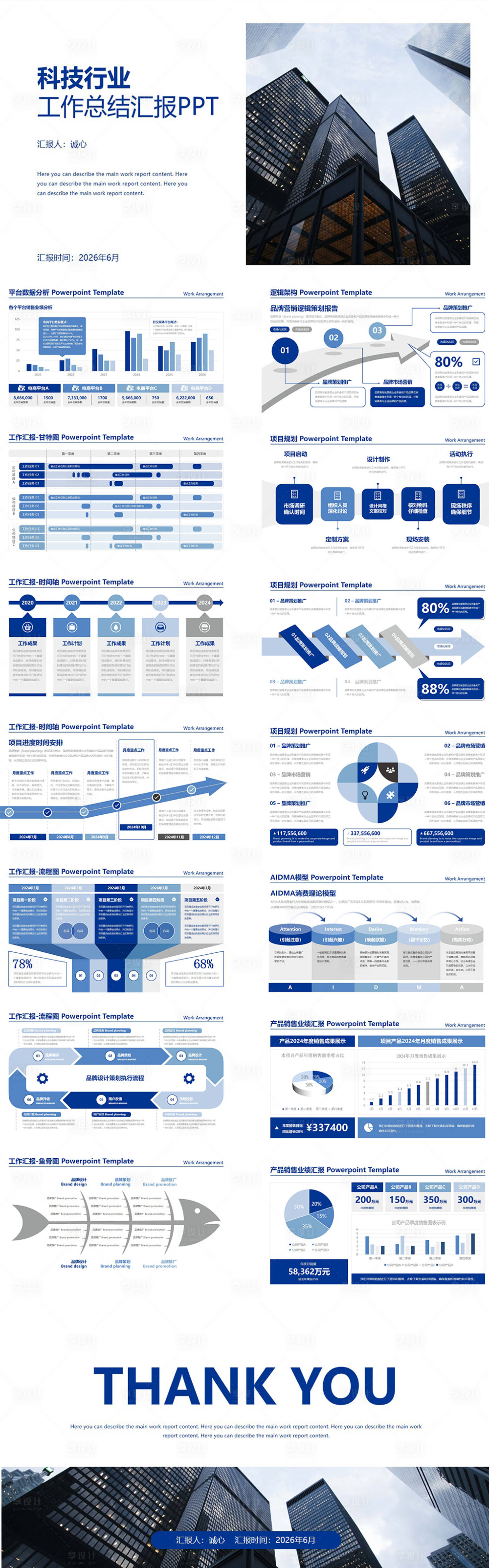 源文件下载【享设计】搜索编号：41010035208254859【科技行业工作总结汇报PPT】